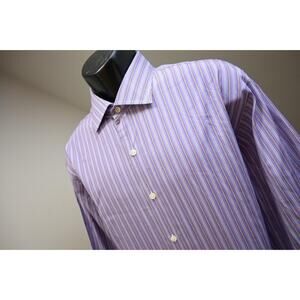 Polo Ralph Lauren Dress Shirt Regent Classic Fit Striped Mens 18 34/35 2XL XXL